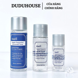 Nước hoa hồng Klairs Supple Preparation Unscented Toner Klairs không mùi/Có mùi 30ml