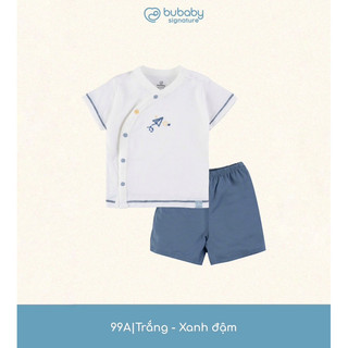 BuBaby BBB130803 Bộ ngắn tay cài chéo Bambus Gami cao cấp cho bé trai và bé gái