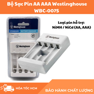 Bộ Sạc Pin AA/AAA W WBC-007S – 4 Kênh Sạc Độc Lập, Đèn LED Báo Sạc, Bảo Vệ Ngược Cực