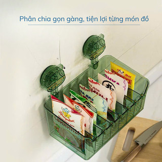 Kệ hút chân không CÓ NGĂN, kệ nhà tắm nhà bếp siêu dính tường không cần khoan đục