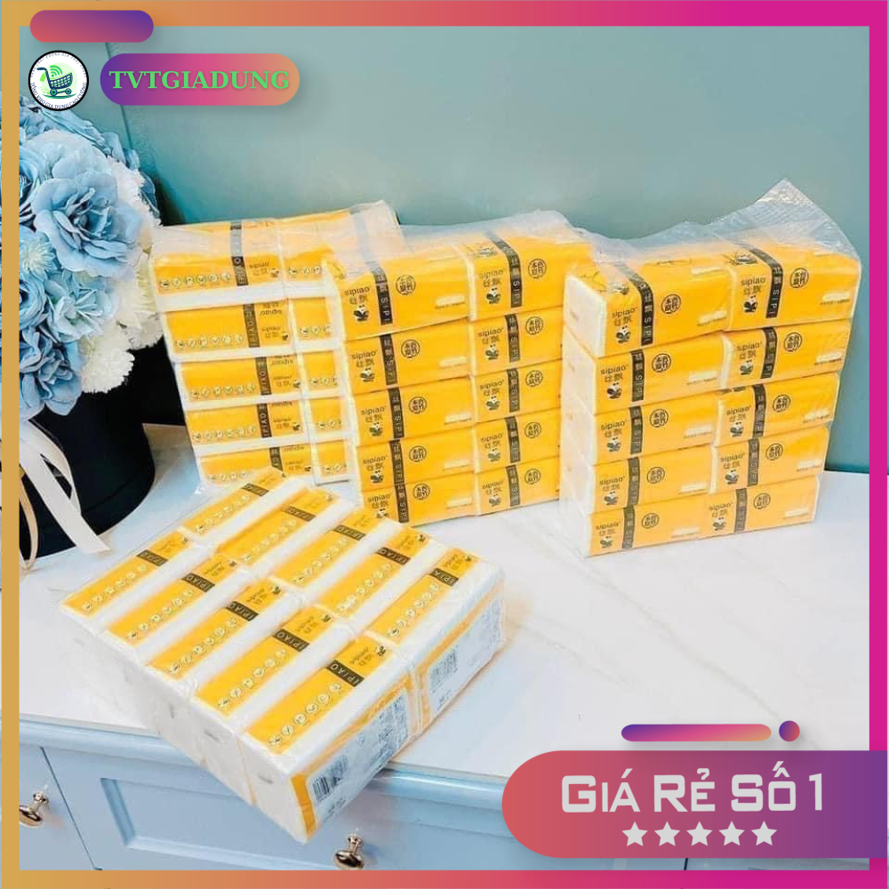 (1 Bịch 10 Gói) Giấy Ăn SIPAO Trắng Loại 1