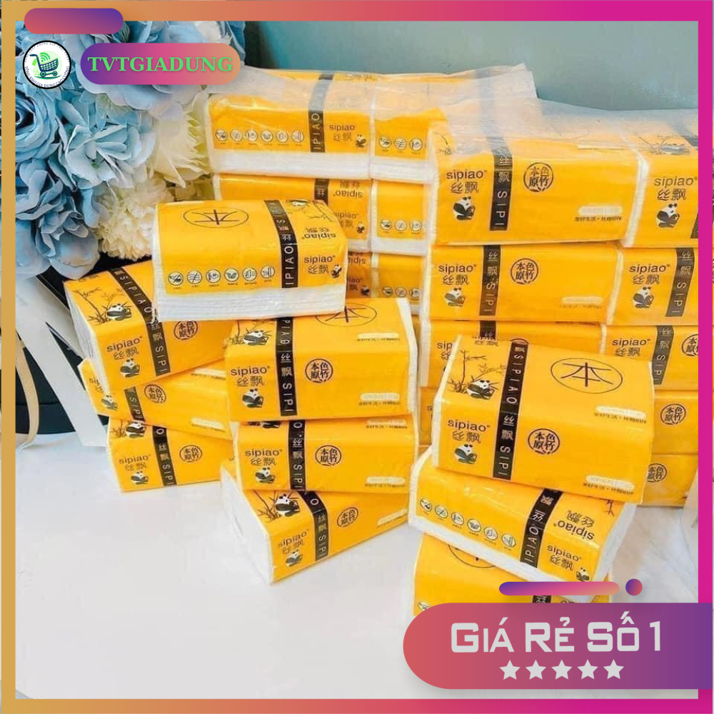 (1 Bịch 10 Gói) Giấy Ăn SIPAO Trắng Loại 1