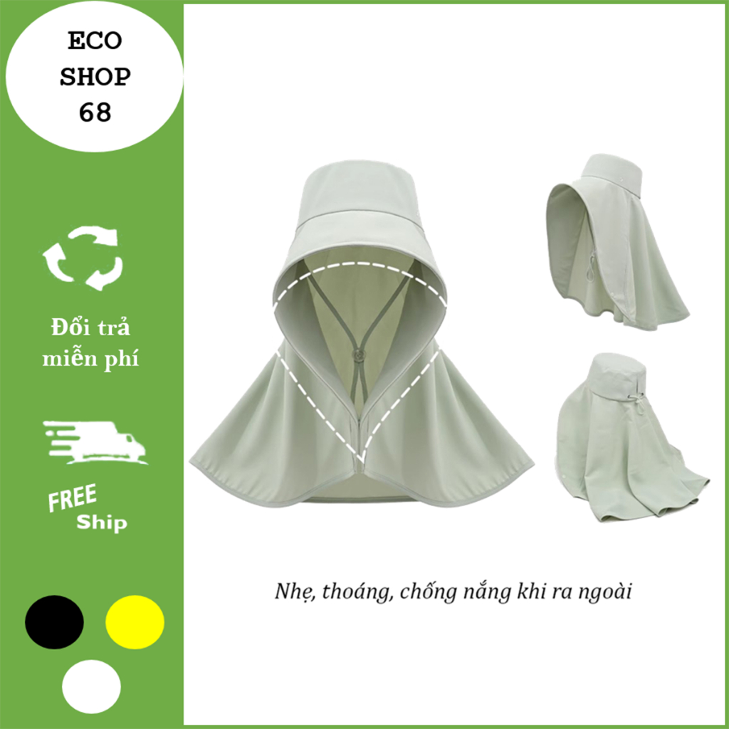 Mũ Chống nắng nữ nâng cấp vành rộng, Chống tia UV, Che nắng toàn diện, Chất liệu thoáng mát