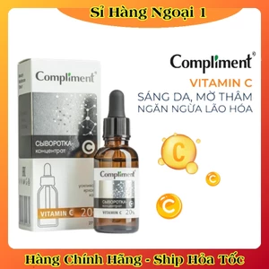 Serum Compliment 20% Vitamin C dưỡng trắng, mờ thâm, căng bóng da 27ml của Nga