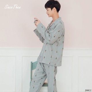 Bộ quần áo ngủ nam dài tay, quần áo ngủ pijama nam (Kèm ảnh cận vải) - Since Then