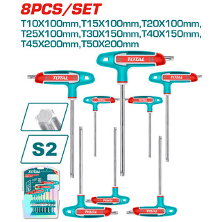 ĐỒ NGHỀ TOTAL Bộ 8 chìa lục giác bông tay cầm chữ T THHW80836