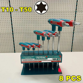ĐỒ NGHỀ TOTAL Bộ 8 chìa lục giác bông tay cầm chữ T THHW80836