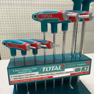 ĐỒ NGHỀ TOTAL Bộ 8 chìa lục giác bông tay cầm chữ T THHW80836