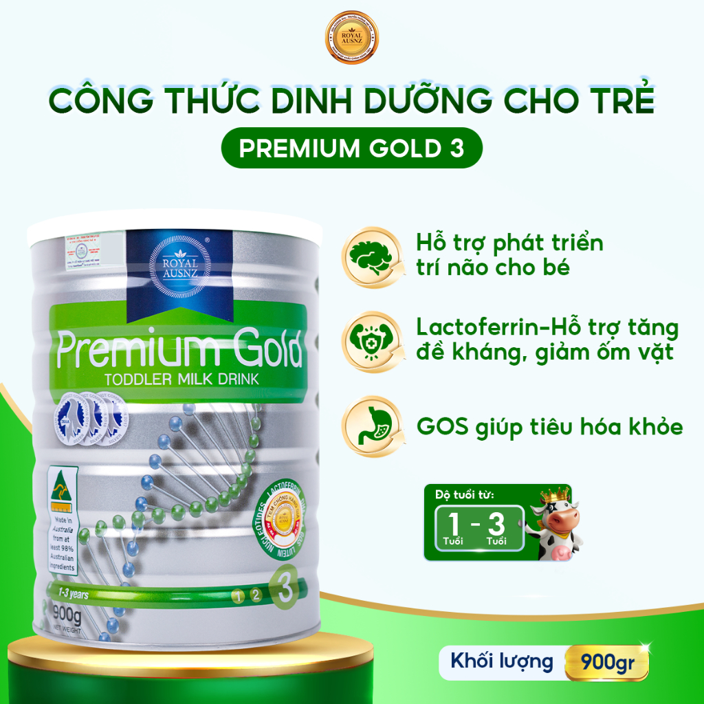 Ảnh Combo 2 Sữa Hoàng Gia Úc ROYAL AUSNZ Premium Gold 3 Hộp 900g 1