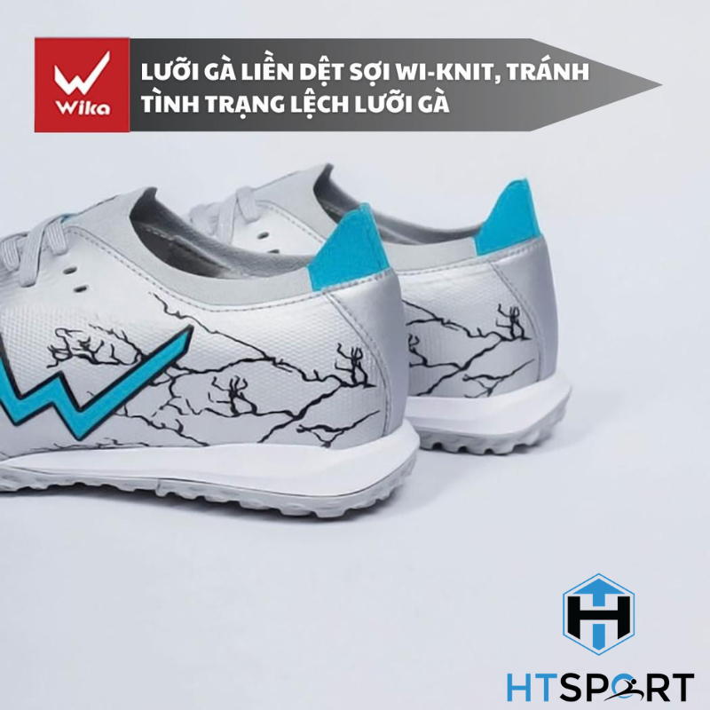 Giày Đá Bóng Wika Thunder Cao Cấp, Giày Đá Banh Sân Cỏ Nhân Tạo Đế TF Chính Hãng Đàn Hồi Tốt Giảm Chấn Thương