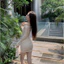 Váy body trễ vai ôm eo sexy quyến rũ gợi cảm style retro pháp hottrend 2025