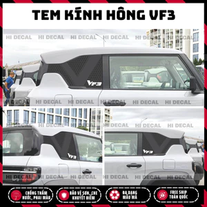 Tem dán hông kính sau VF3, decal chống nóng bảo vệ kính VF3