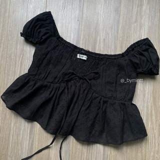 NANY TOP | Áo croptop boi thêu cột dây phong cách mùa hè nhẹ nhàng, nữ tính | BYMINTT