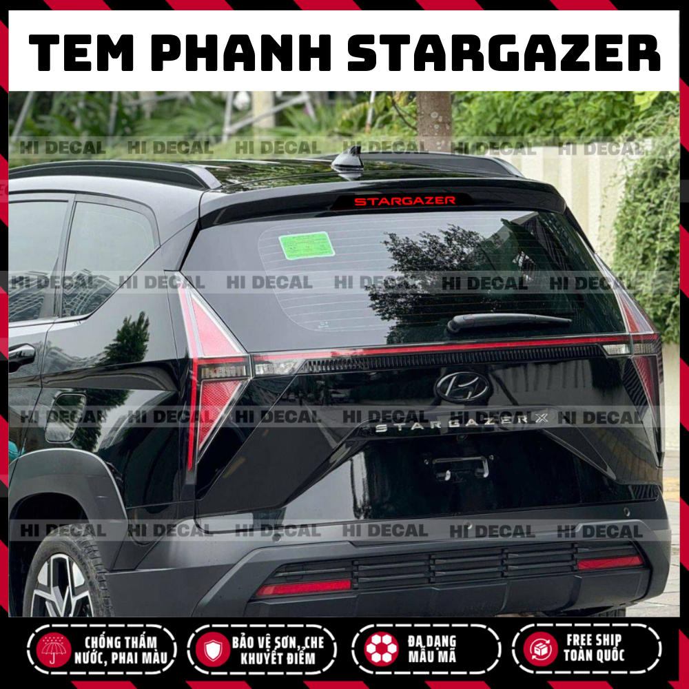 Tem dán đèn phanh Stargazer, decal dán đèn bảo vệ, chống xước