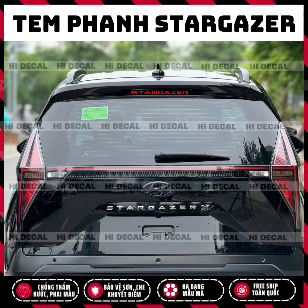 Tem dán đèn phanh Stargazer, decal dán đèn bảo vệ, chống xước