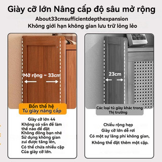 【Kiểu dáng mới】Tủ giày tre, tủ giày sức chứa lớn, tủ giày có cửa kính bằng gỗ