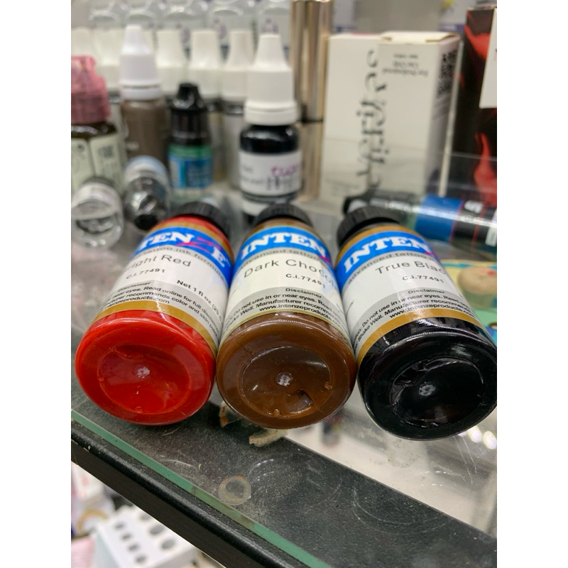 Mực tạp Intenz đi trên da giả phun xăm 30ml