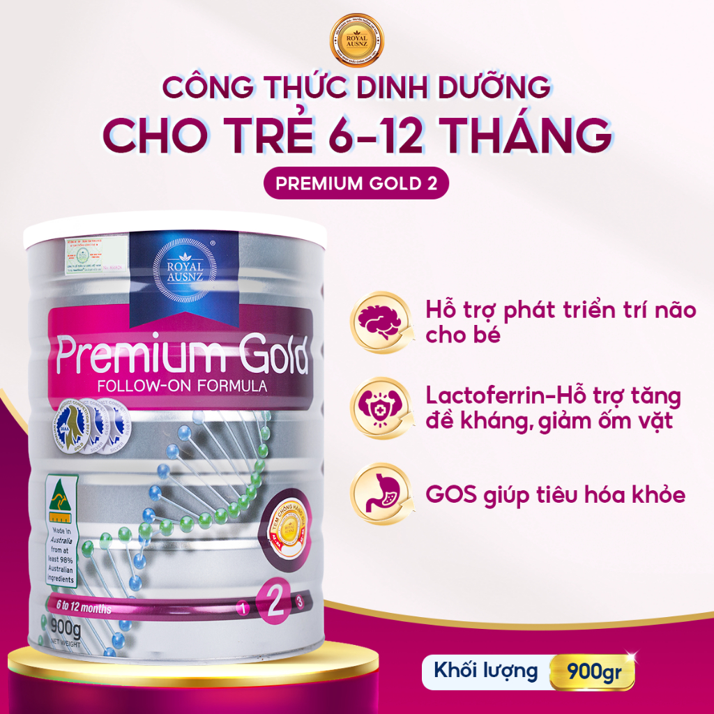 Ảnh Combo 2 Sữa Hoàng Gia Úc ROYAL AUSNZ Premium Gold 2 Hộp 900g 1