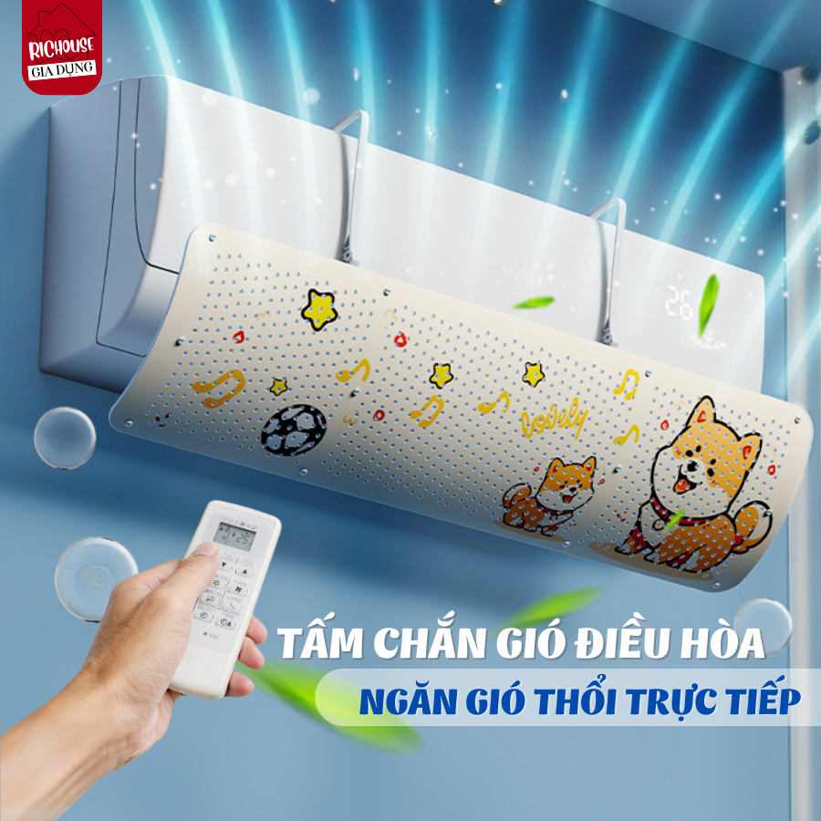 Tấm Chắn Gió Điều Hoà, Tấm chuyển đổi hướng gió điều hoà, máy lạnh bảo vệ sức khoẻ gia đình