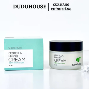 Kem Rau Má Dưỡng Ẩm Phục Hồi GoodnDoc Centella Repair Cream Giảm Thâm Nám Trắng Sáng Da 50ml