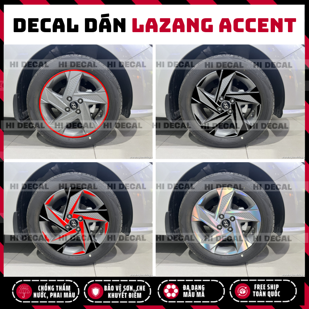 Tem dán mâm Accent, decal dán lazang Accent trang trí tạo điểm nhấn