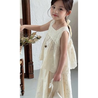 [B&G] Sét váy trắng kem thêu cổ vuông cao cấp cho bé gái từ 10-42kg(1-10 tuổi)