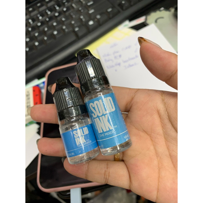 ước Pha Mực Solid Ink Chính Hãng – Dung Dịch Pha Loãng Mực Phun Xăm, Mini 5ml / Fullsize 10ml, Lên Màu Chuẩn Mịn Đẹp