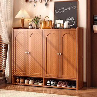 Tủ giày tre 2/3/4 cửa Full Board 2025 giá để giày phổ biến Giá để giày cửa gỗ