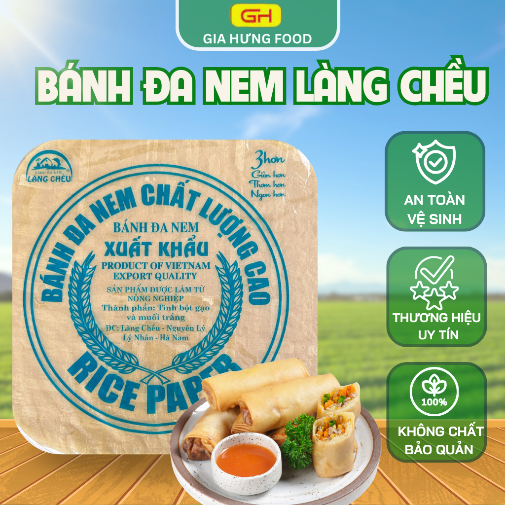 Bánh đa nem túi 30 lá_ Bánh đa nem xuất khẩu, chất lượng, ngon sạch