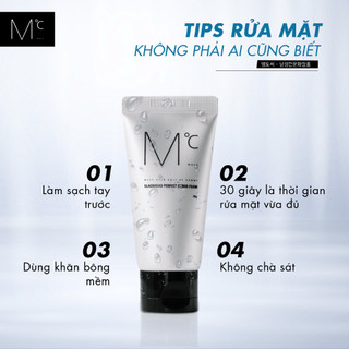 [DÀNH CHO NAM] Sữa Rửa Mặt Than Tre Tẩy Da Chết Đánh Bay Mụn MdoC BLACKHEAD PERFECT SCRUB FOAM