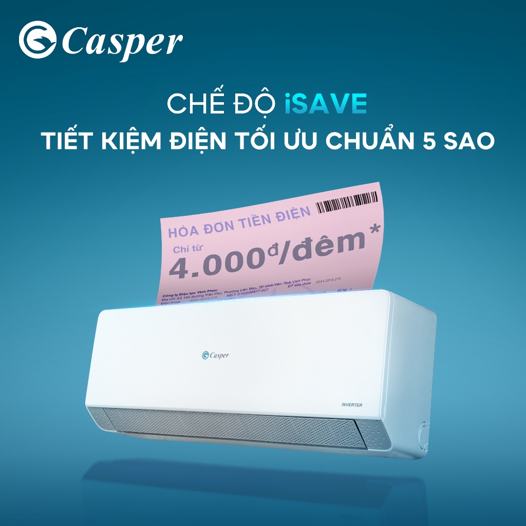 [Shopee - Lắp đặt 0Đ HN HCM] Máy lạnh/ Điều hòa Casper Inverter PrimeAir 2 chiều 1HP QH-09IU36A - Bảo hành 3 năm | BigBuy360 - bigbuy360.vn