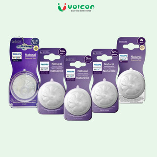 [Phiên Bản Mới] Set 2 Núm ti Philips Avent Natural mẫu mới đủ size cho bé