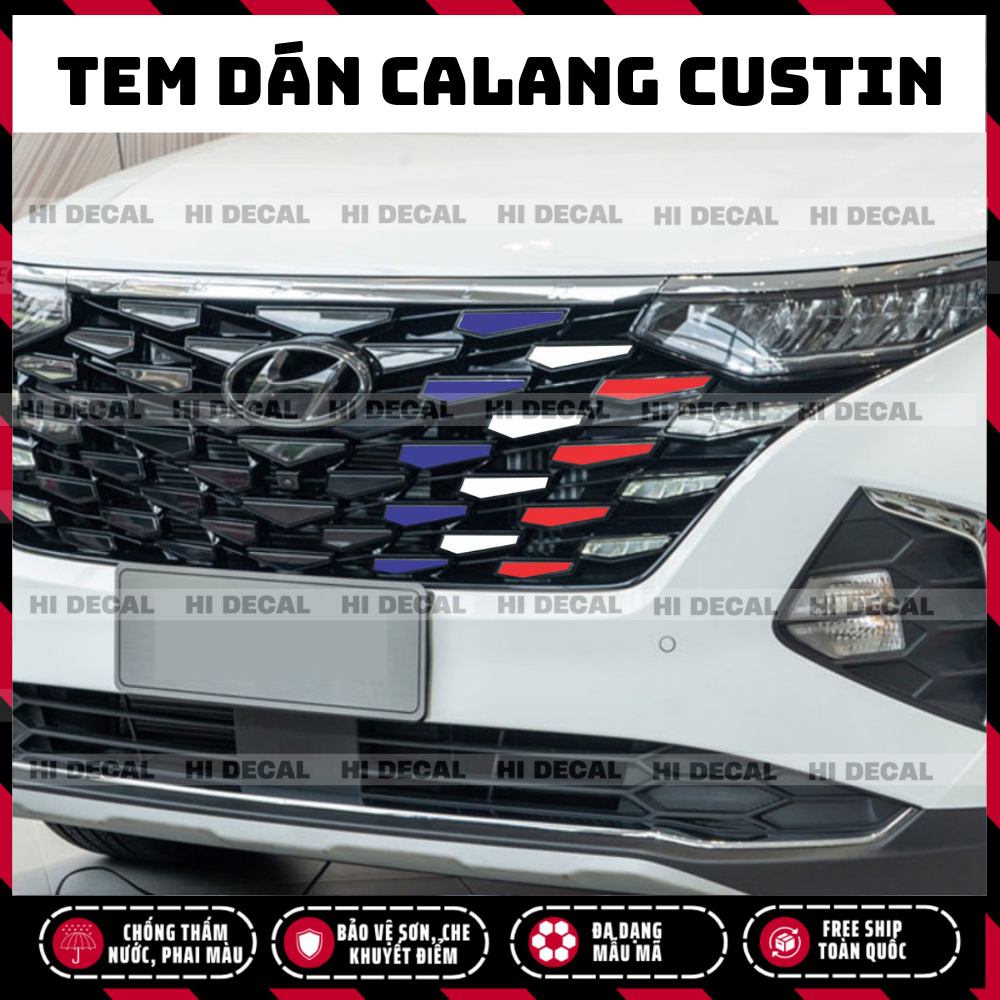 Tem dán calang Custin PQ 3M, decal dán đầu xe Custin trang trí tạo điểm nhấn