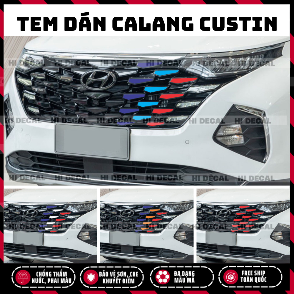 Tem dán calang Custin PQ 3M, decal dán đầu xe Custin trang trí tạo điểm nhấn