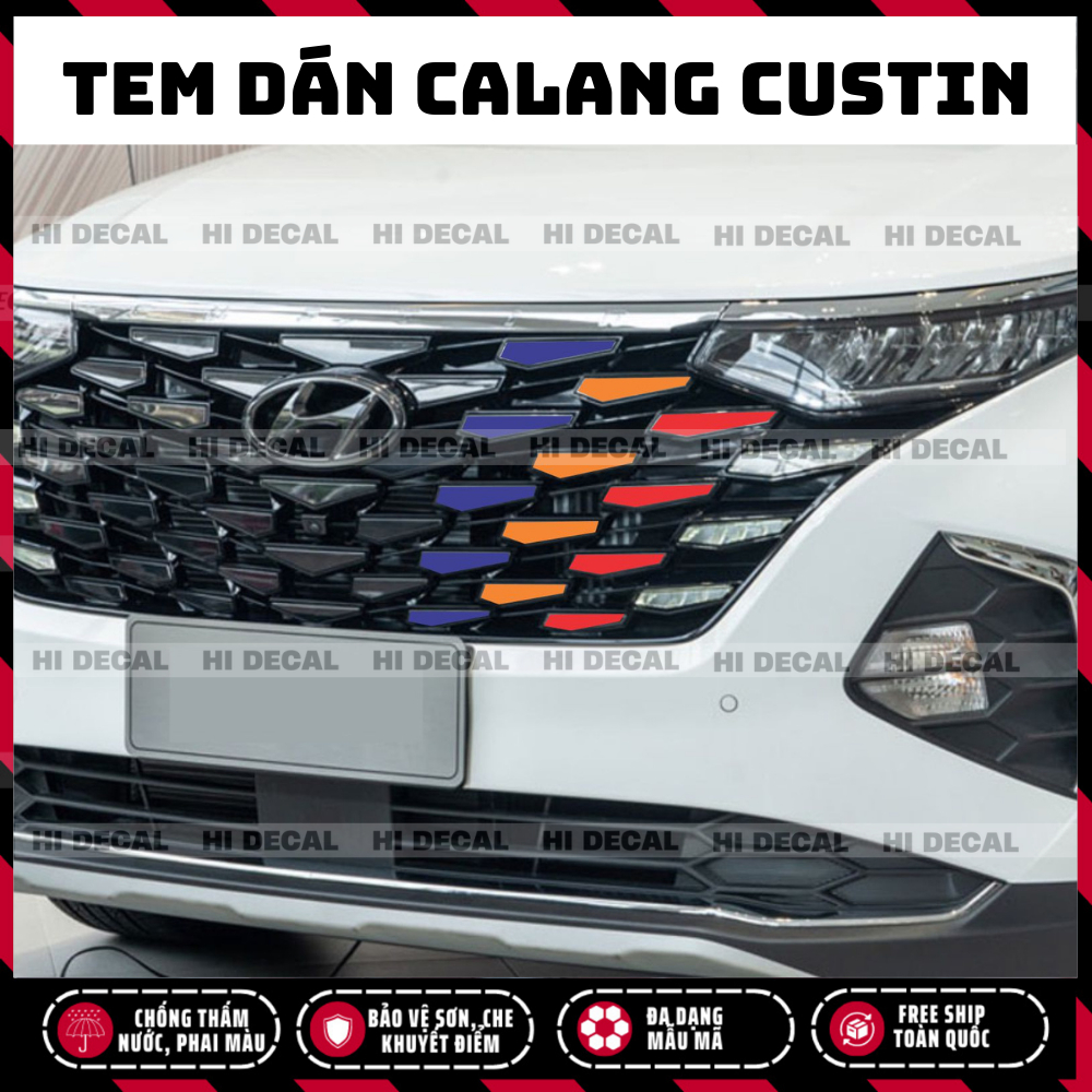 Tem dán calang Custin PQ 3M, decal dán đầu xe Custin trang trí tạo điểm nhấn