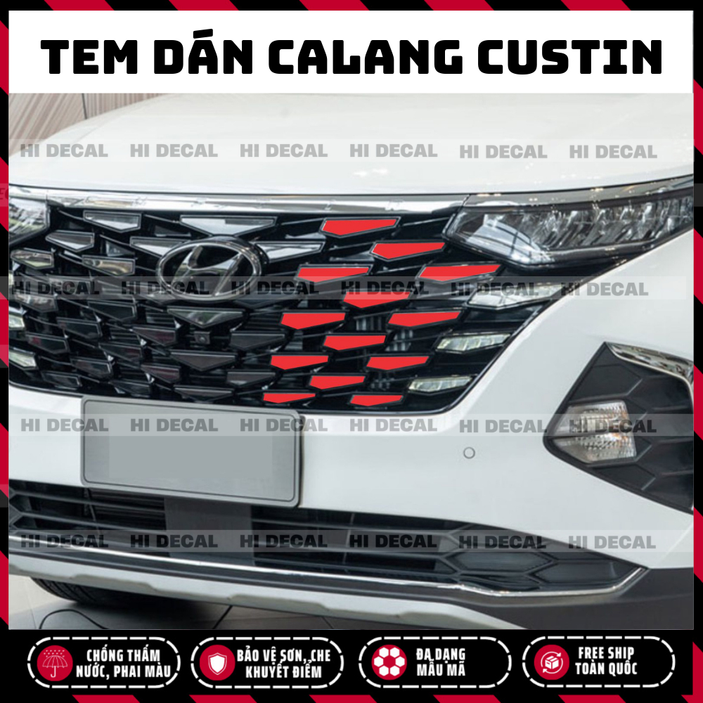 Tem dán calang Custin PQ 3M, decal dán đầu xe Custin trang trí tạo điểm nhấn