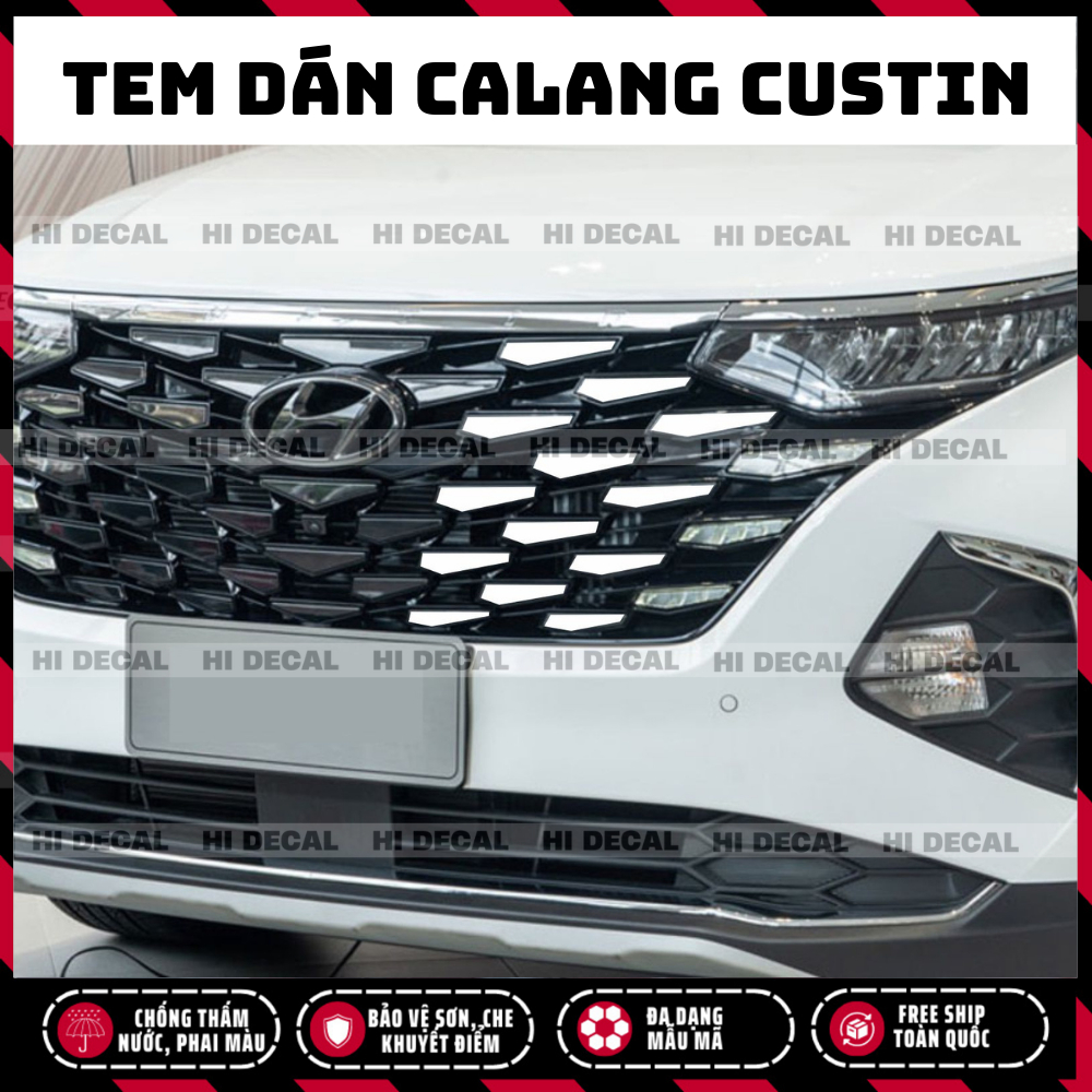Tem dán calang Custin PQ 3M, decal dán đầu xe Custin trang trí tạo điểm nhấn
