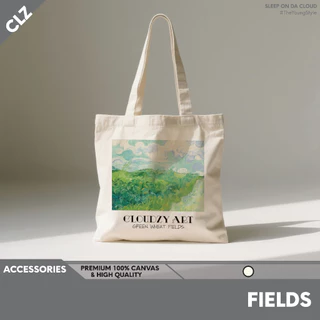 Túi tote vải canvas nữ nam phong cách Hàn Quốc Basic chất vải dầy dặn hoạ tiết Cloudzy túi FIELD