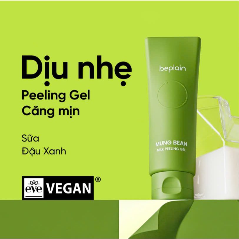 Ảnh Gel tẩy da chết đậu xanh BEPLAIN MUNG BEAN MIL PEELING 120ml 1