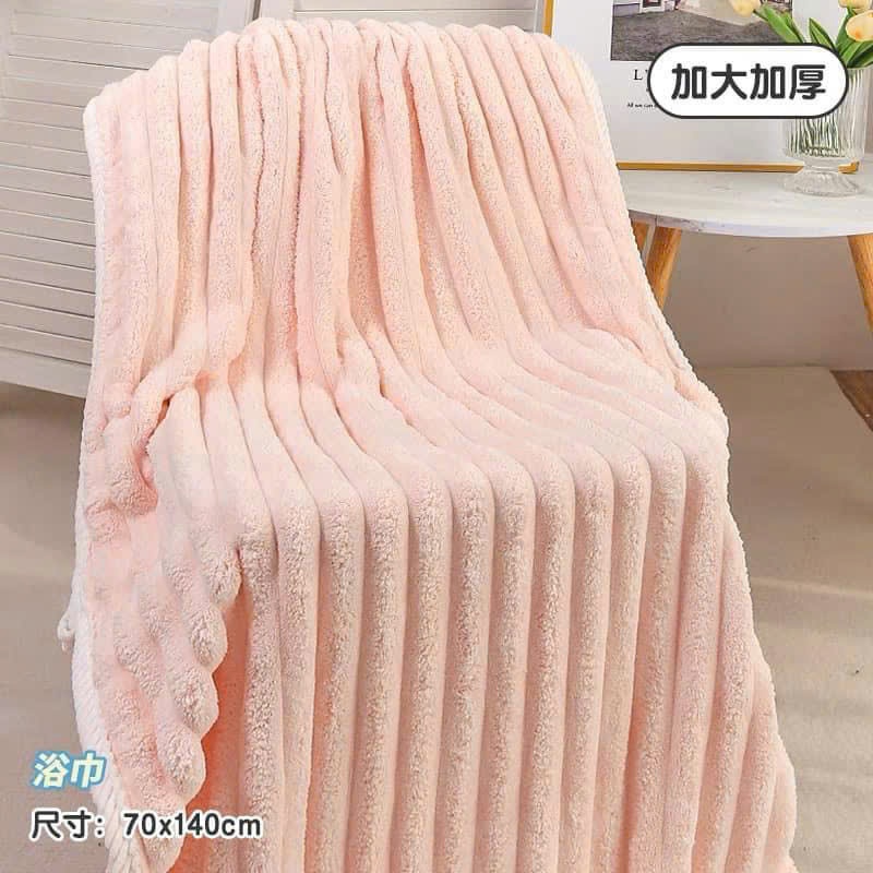 Khăn tắm dệt dạng sóng chất liệu cotton siêu thấm hút,kích thước 70*140