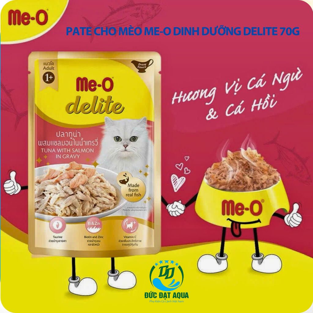 Pate Cho Mèo Me-O dinh dưỡng Delite 70g cung cấp thức ăn ngon bổ dưỡng (combo 4 gói ) 9