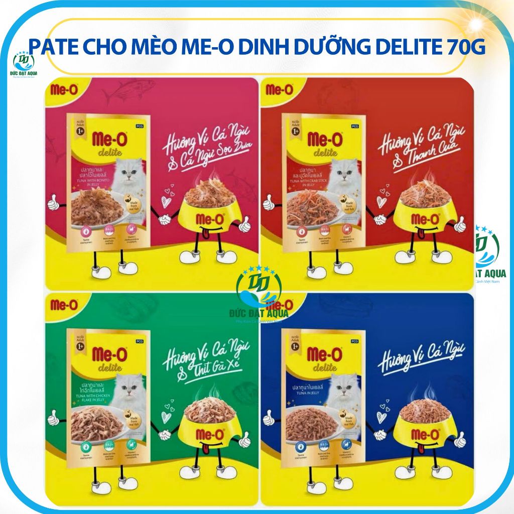 Pate Cho Mèo Me-O dinh dưỡng Delite 70g cung cấp thức ăn ngon bổ dưỡng (combo 4 gói ) 5