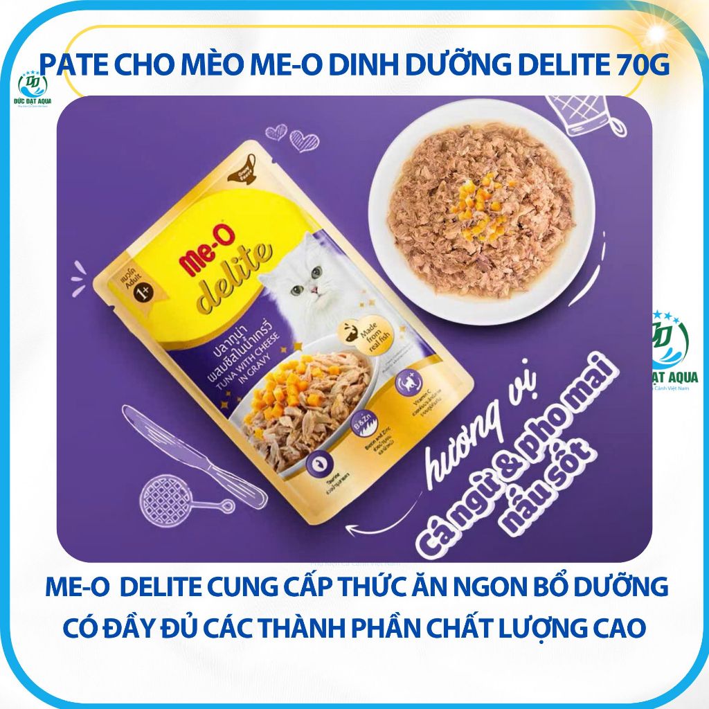 Pate Cho Mèo Me-O dinh dưỡng Delite 70g cung cấp thức ăn ngon bổ dưỡng (combo 4 gói ) 2