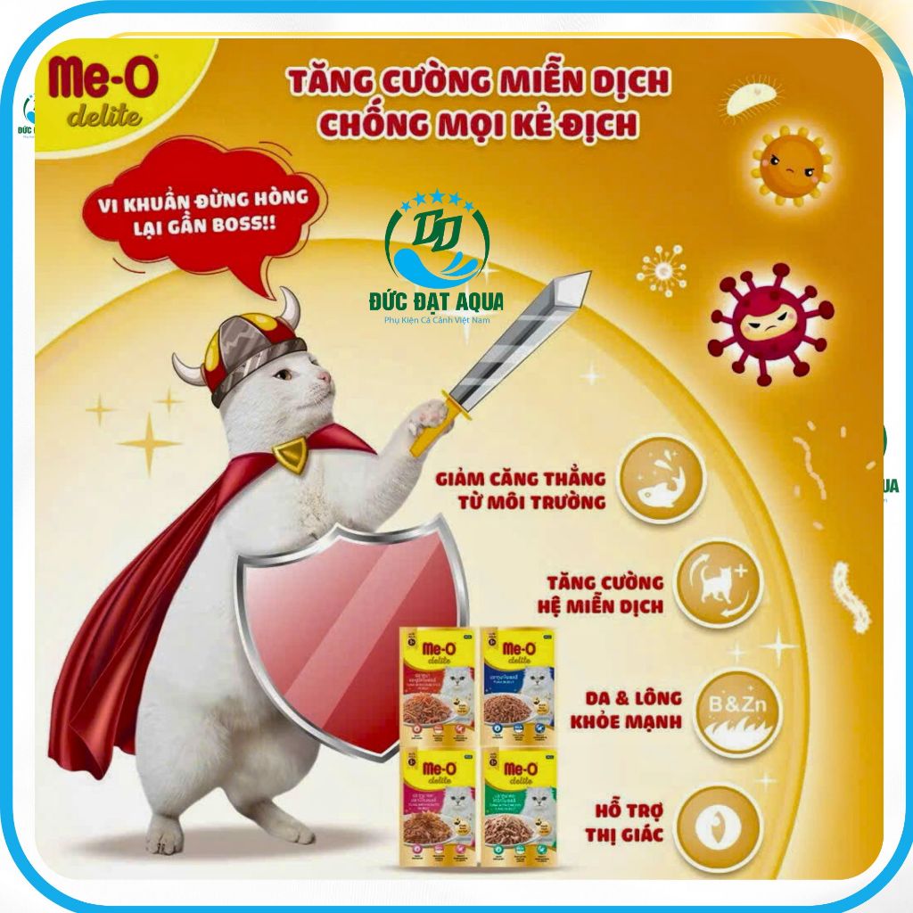 Pate Cho Mèo Me-O dinh dưỡng Delite 70g cung cấp thức ăn ngon bổ dưỡng (combo 4 gói ) 4