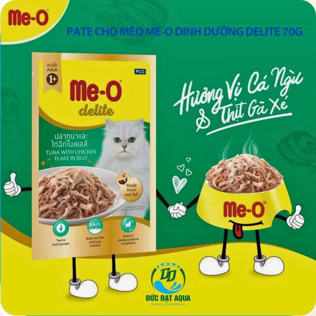 Pate Cho Mèo Me-O dinh dưỡng Delite 70g cung cấp thức ăn ngon bổ dưỡng (combo 4 gói ) 7