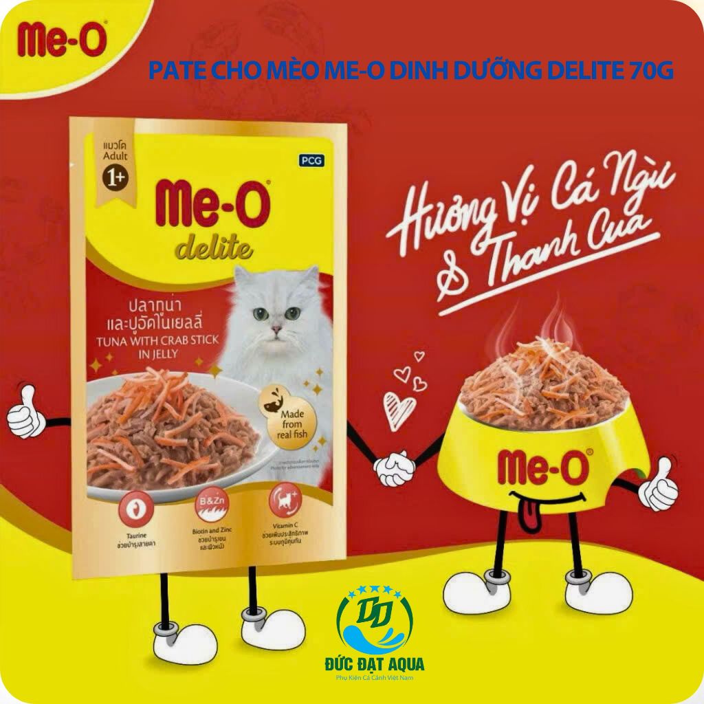 Pate Cho Mèo Me-O dinh dưỡng Delite 70g cung cấp thức ăn ngon bổ dưỡng (combo 4 gói ) 6