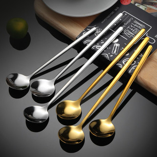 Thìa Cà Phê Inox 304 (1 cái ) Dài 17cm Đầu Tròn Dùng Cho Các Thức Uống Có Đá Và Không Đá
