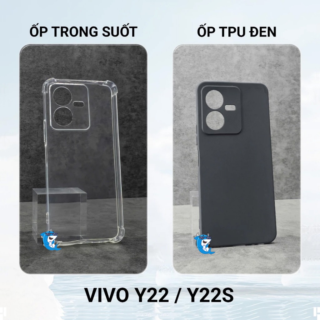 Ốp lưng Vivo Y22S / Y22 Silicon nhựa dẻo trong suốt cao cấp chống sốc viền vuông bảo vệ cam đt