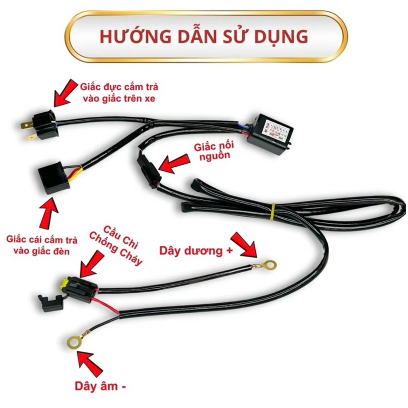 Mạch ổn định đèn H4  Cho bóng led hoặc Bi mini H4 - công suất cao tránh chớp đèn khi xi nhan , Wave , Vision các loại H4