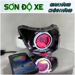 Pha Wave ( Chính Hãng ) Độ Bi Sẵn E11+ Viền Đen Mẫu Mới Công Xuất 70W , Mắt Quỷ App + Vòng 3D Trắng ( Bảo Hành 24 Tháng) — ảnh 1